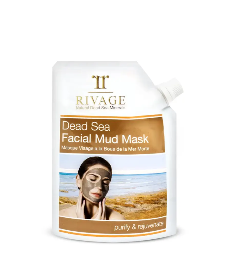 Dead Sea facial mud mask| rivage dead sea minerals skincare 